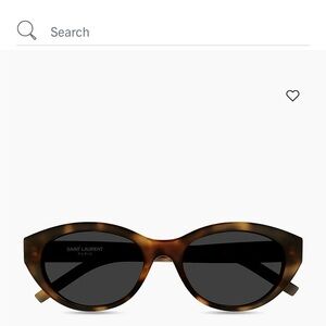 Saint Laurent Tortoiseshell Frame Black Lens Sunglasses
